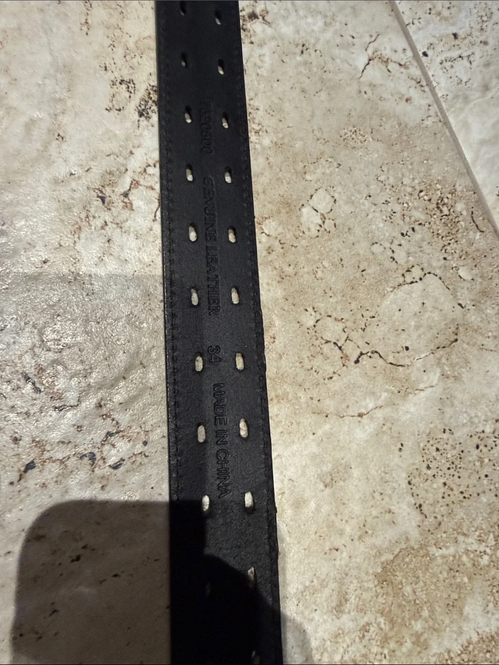 NWT BERNE Black Men's Leather Belt with Adjustable Holes